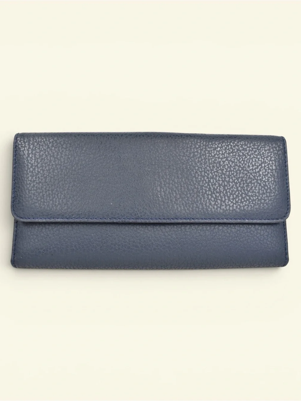 Gucci Blue Pebbled Leather Continental Wallet with Gold GG - Picture 3 of 3